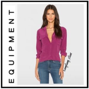 Slim Signature Silk Shirt by equipment